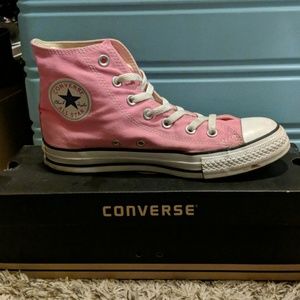 Pink Converse Hi-tops size 8 women's
